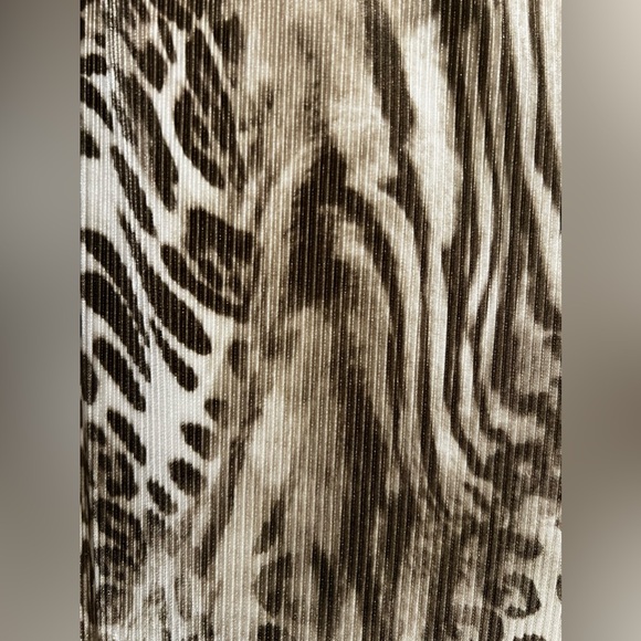 Animal Print Fitted Wide Leg Pant Boho L/XL - Picture 2 of 3